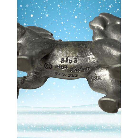 Vintage 1984 Hudson Pewter Unicorn Figurine #3153 Made in USA Fantasy Gift - Picture 2 of 5